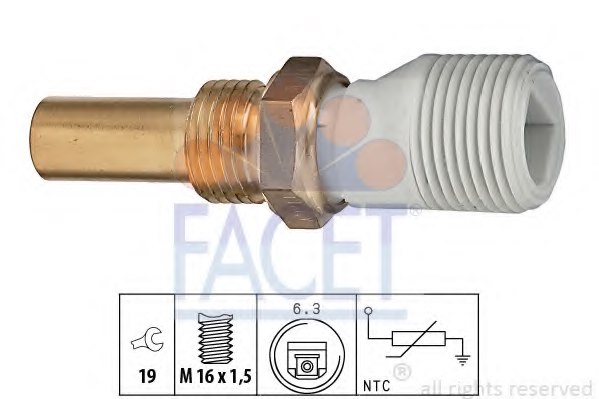 FACET 7.3238 Sensor, fuel temperature